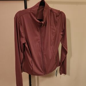 Halara | Nwt Women's Red Mahogany Full Zip Active Jacket